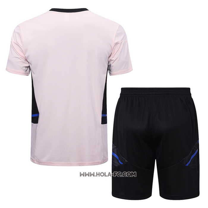 Chandal del Manchester United 2022-2023 Manga Corta Rosa - Pantalon Corto